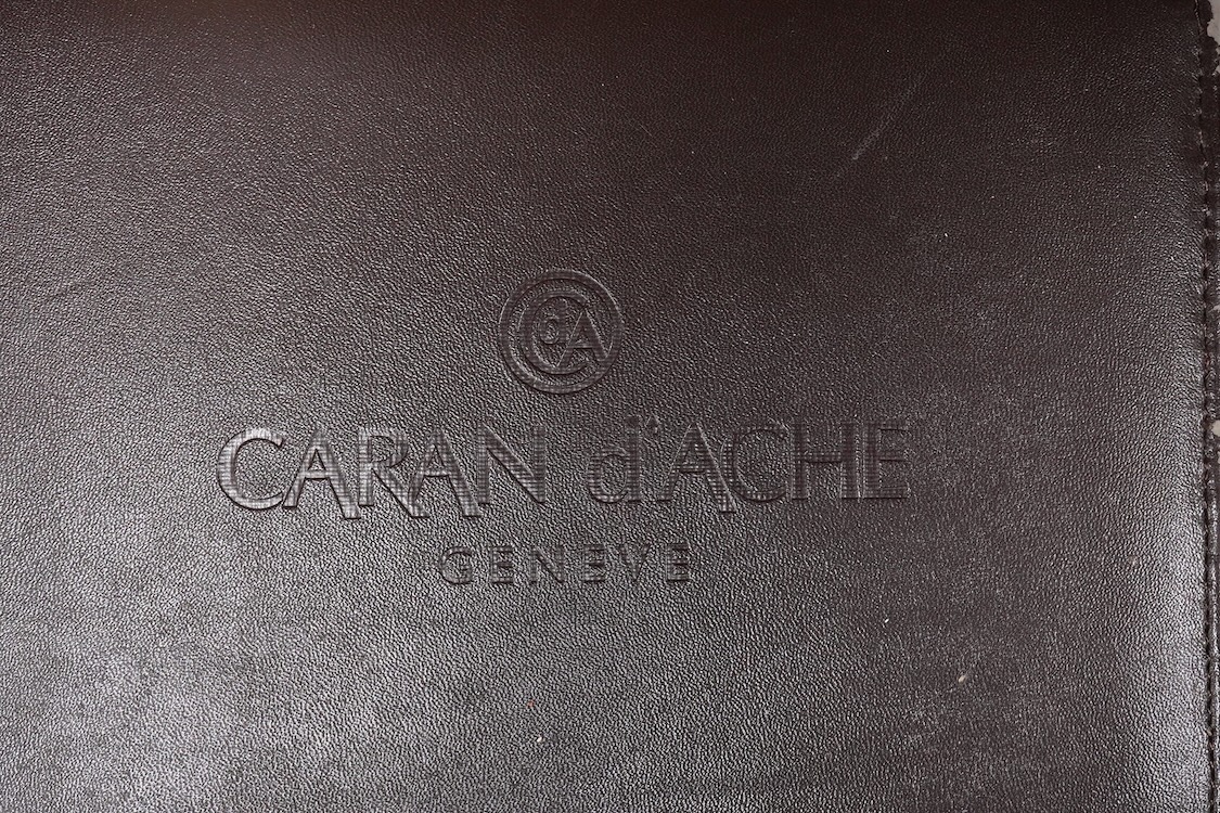 Two Caran d'Ache fountain pen cases for 22 pens each